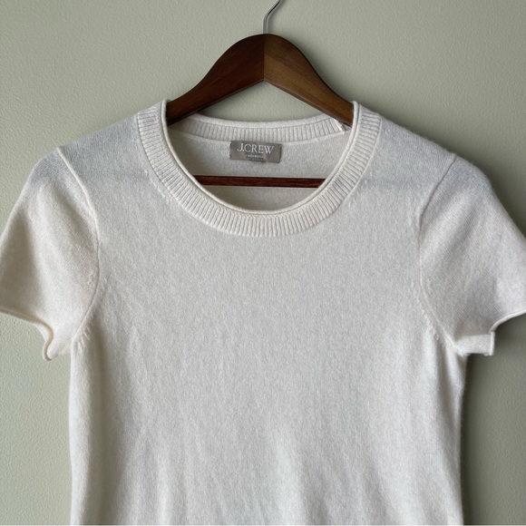 J. Crew Cashmere Sweater Short Sleeve Cream Color Women’s Small - Picture 1 of 8